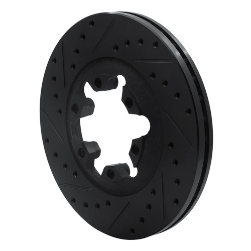 DFC Brake Rotor - Drilled and Slotted - Black 633-48049L