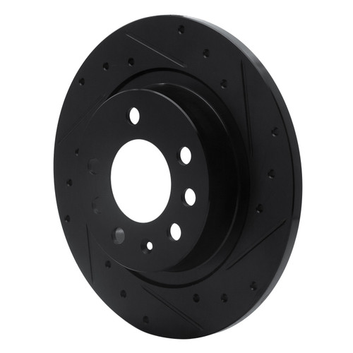 DFC Brake Rotor - Drilled and Slotted - Black 633-52006R
