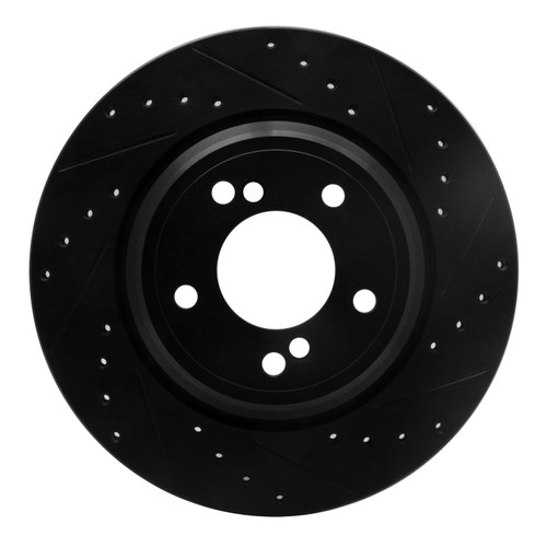 DFC Brake Rotor - Drilled and Slotted - Black 633-31050R