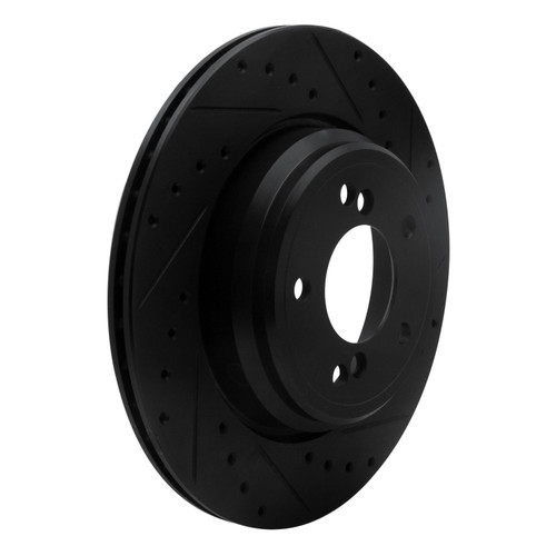 DFC Brake Rotor - Drilled and Slotted - Black 633-31050R
