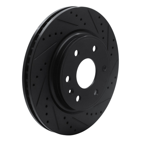 DFC Brake Rotor - Drilled and Slotted - Black 633-48054R