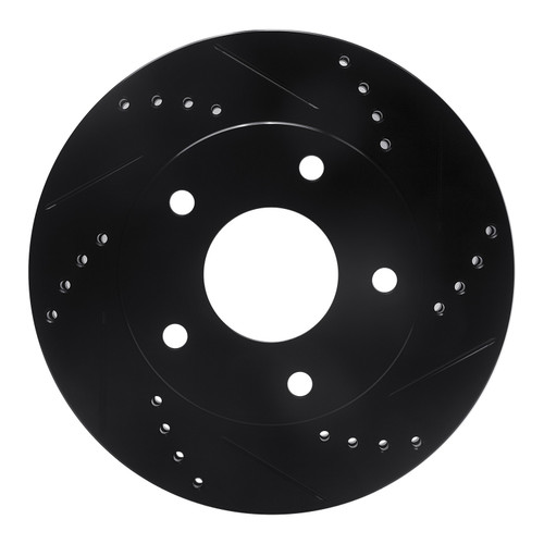 DFC Brake Rotor - Drilled and Slotted - Black 633-48005R