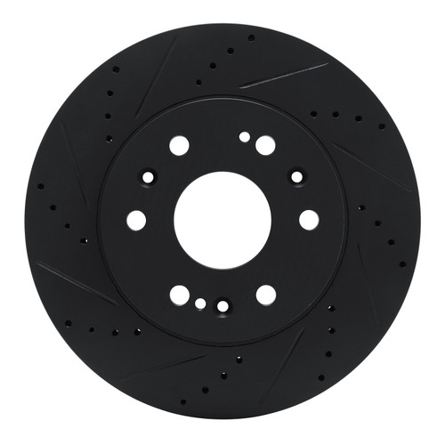 DFC Brake Rotor - Drilled and Slotted - Black 633-48050L