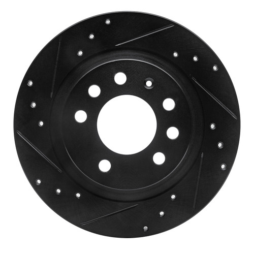 DFC Brake Rotor - Drilled and Slotted - Black 633-53006L