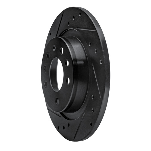 DFC Brake Rotor - Drilled and Slotted - Black 633-53006L