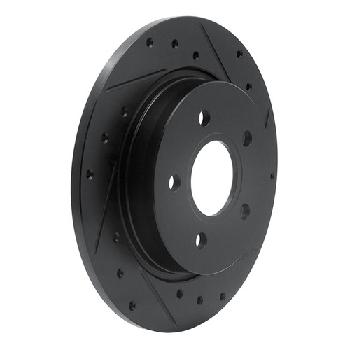 DFC Brake Rotor - Drilled and Slotted - Black 633-54066R