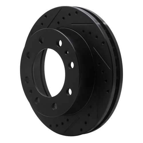 DFC Brake Rotor - Drilled and Slotted - Black 633-48051L