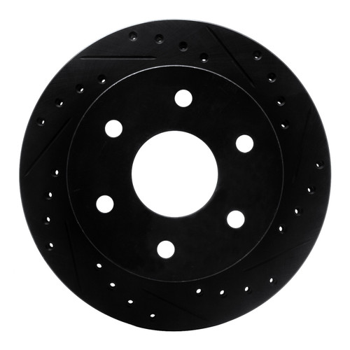 DFC Brake Rotor - Drilled and Slotted - Black 633-48008R