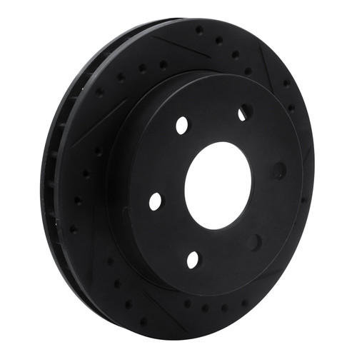 DFC Brake Rotor - Drilled and Slotted - Black 633-48008R