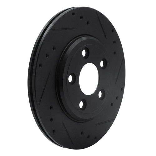 DFC Brake Rotor - Drilled and Slotted - Black 633-54046R
