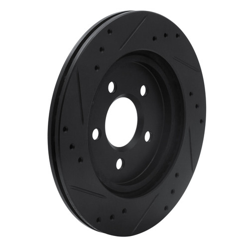 DFC Brake Rotor - Drilled and Slotted - Black 633-54046R