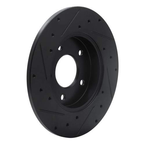DFC Brake Rotor - Drilled and Slotted - Black 633-52010R