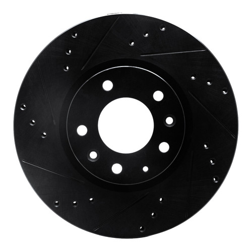 DFC Brake Rotor - Drilled and Slotted - Black 633-54059L