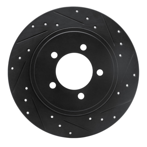 DFC Brake Rotor - Drilled and Slotted - Black 633-54178R