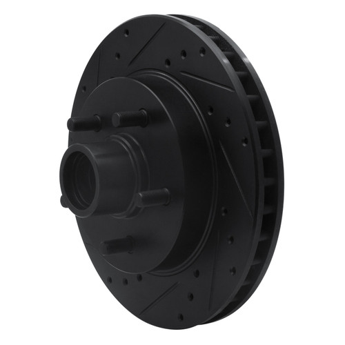 DFC Brake Rotor - Drilled and Slotted - Black 633-48010L