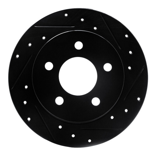 DFC Brake Rotor - Drilled and Slotted - Black 633-54034R