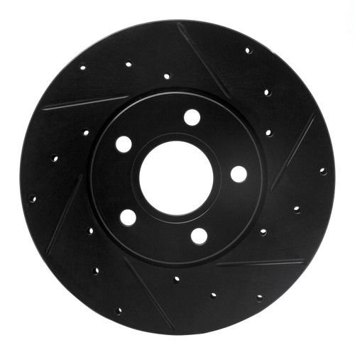 DFC Brake Rotor - Drilled and Slotted - Black 633-54067R