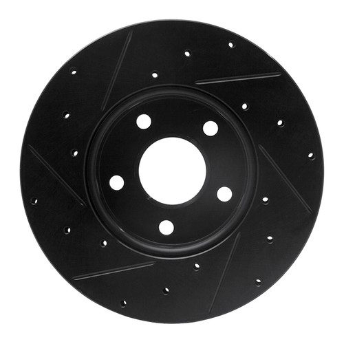 DFC Brake Rotor - Drilled and Slotted - Black 633-54067R