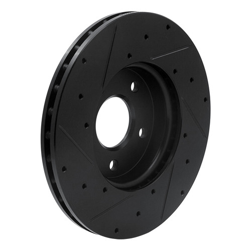 DFC Brake Rotor - Drilled and Slotted - Black 633-54067R