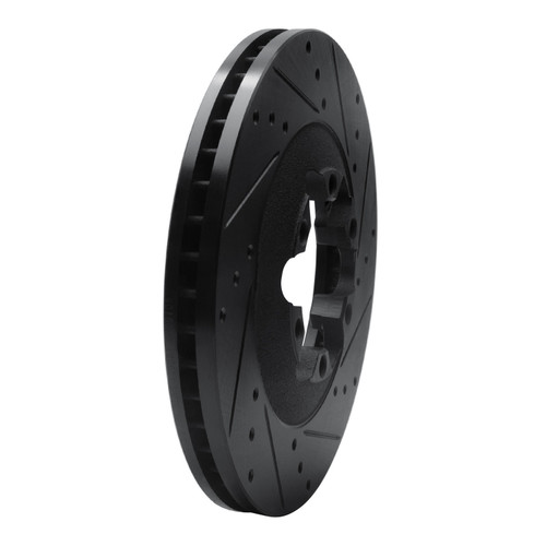 DFC Brake Rotor - Drilled and Slotted - Black 633-48057R