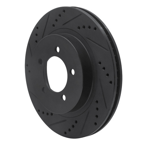 DFC Brake Rotor - Drilled and Slotted - Black 633-54179L
