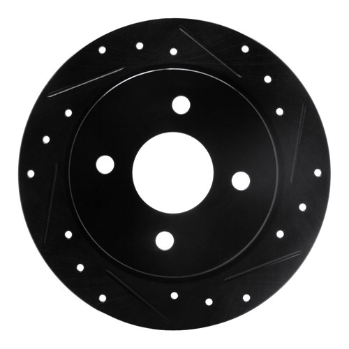 DFC Brake Rotor - Drilled and Slotted - Black 633-54049R
