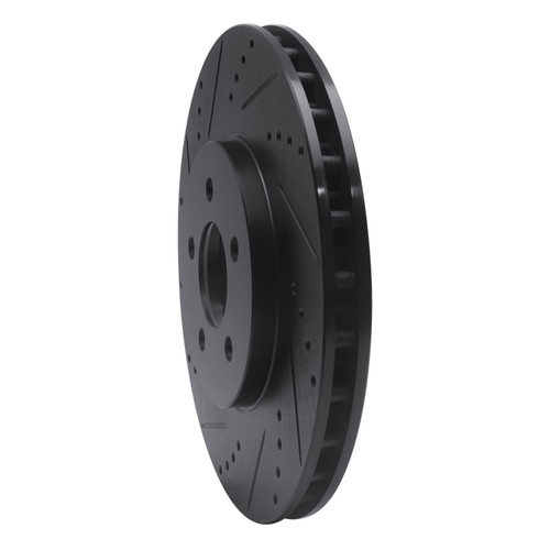 DFC Brake Rotor - Drilled and Slotted - Black 633-54036L