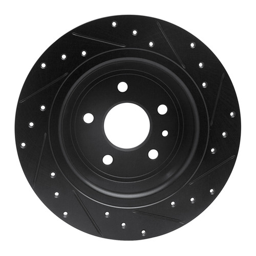 DFC Brake Rotor - Drilled and Slotted - Black 633-54068L