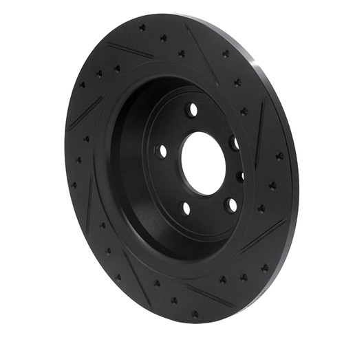 DFC Brake Rotor - Drilled and Slotted - Black 633-54068L