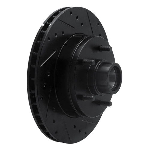 DFC Brake Rotor - Drilled and Slotted - Black 633-51000R