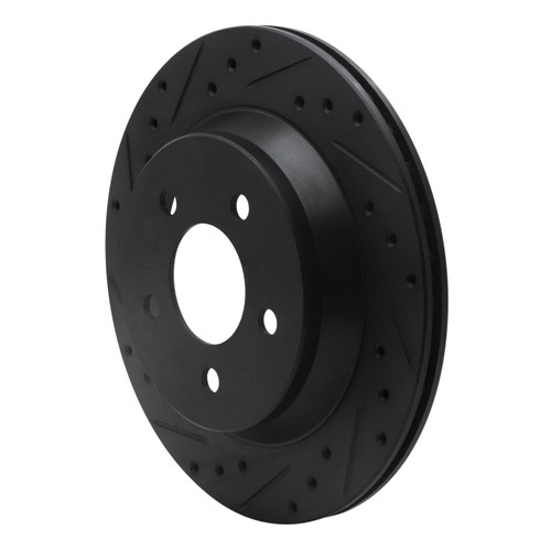 DFC Brake Rotor - Drilled and Slotted - Black 633-54037L