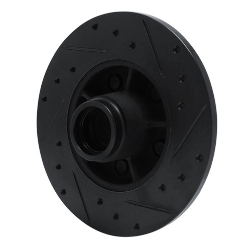 DFC Brake Rotor - Drilled and Slotted - Black 633-52002L