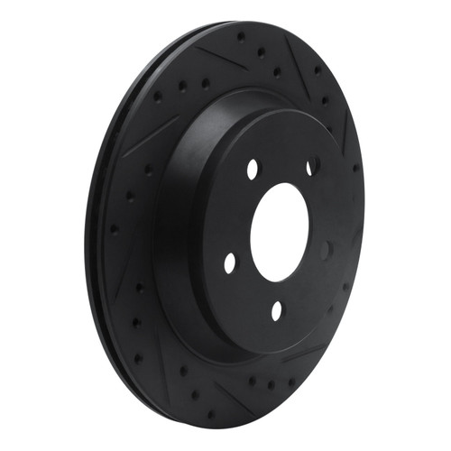 DFC Brake Rotor - Drilled and Slotted - Black 633-54037R
