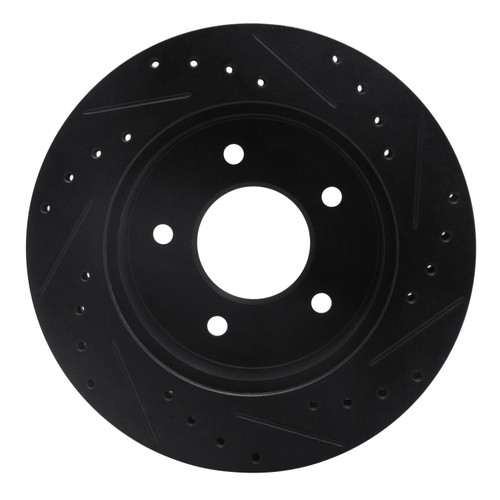 DFC Brake Rotor - Drilled and Slotted - Black 633-48019L