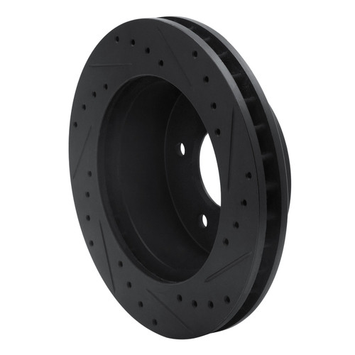 DFC Brake Rotor - Drilled and Slotted - Black 633-48019L