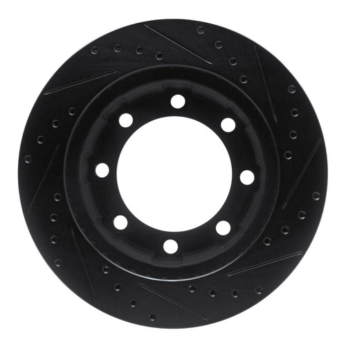 DFC Brake Rotor - Drilled and Slotted - Black 633-54108L