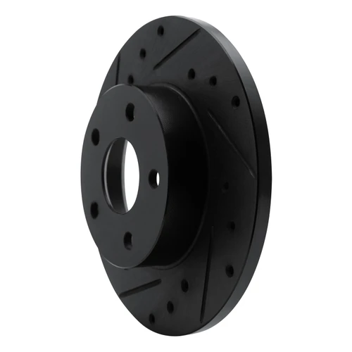 DFC Brake Rotor - Drilled and Slotted - Black 633-52003L