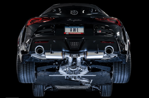 AWE Tuning AWE Resonated Touring Edition Exhaust for A90 Supra - 5" Chrome Silv