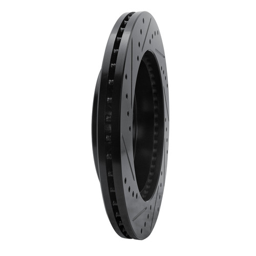 DFC Brake Rotor - Drilled and Slotted - Black 633-54147R