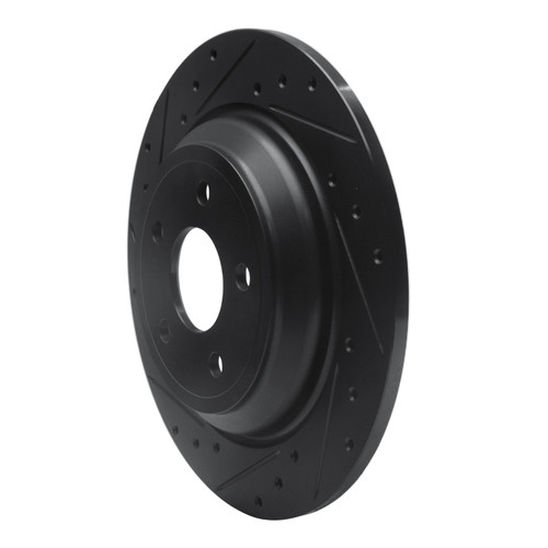 DFC Brake Rotor - Drilled and Slotted - Black 633-54262L