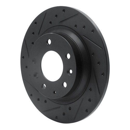 DFC Brake Rotor - Drilled and Slotted - Black 633-54064L