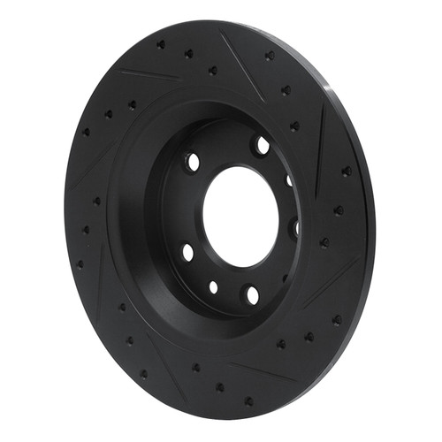 DFC Brake Rotor - Drilled and Slotted - Black 633-54064L