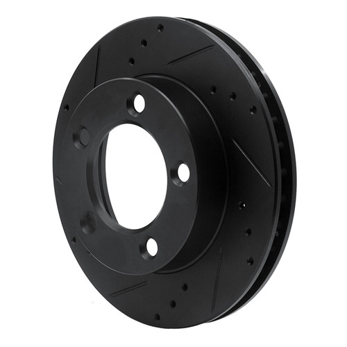DFC Brake Rotor - Drilled and Slotted - Black 633-54109L