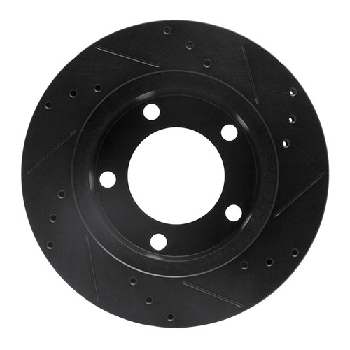 DFC Brake Rotor - Drilled and Slotted - Black 633-54109L