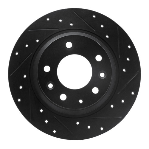 DFC Brake Rotor - Drilled and Slotted - Black 633-54064R