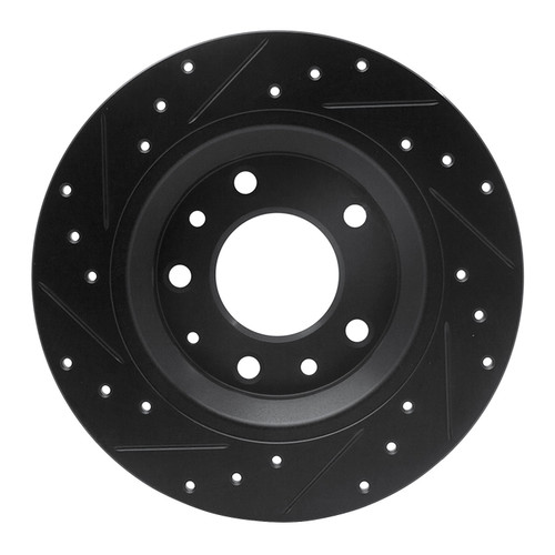 DFC Brake Rotor - Drilled and Slotted - Black 633-54064R