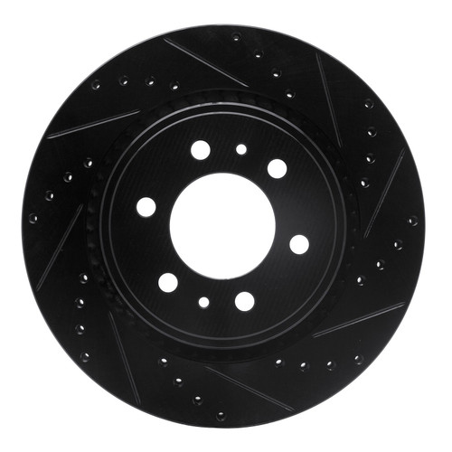 DFC Brake Rotor - Drilled and Slotted - Black 633-54204R