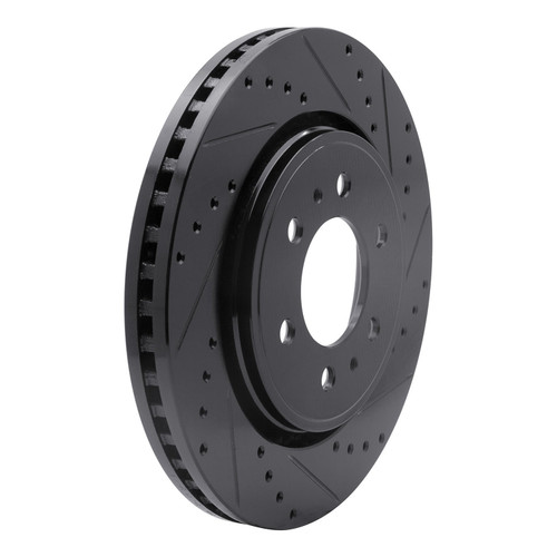 DFC Brake Rotor - Drilled and Slotted - Black 633-54204R