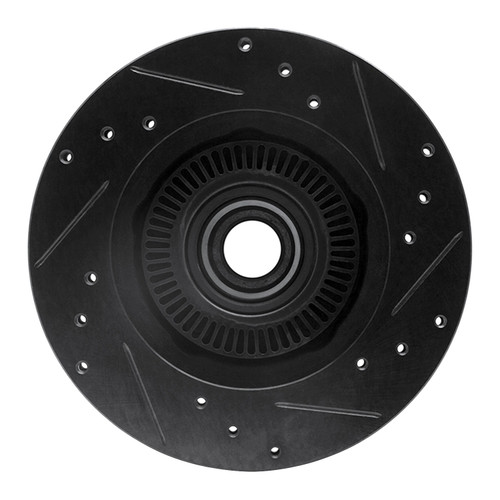 DFC Brake Rotor - Drilled and Slotted - Black 633-54138L