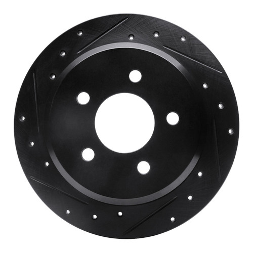 DFC Brake Rotor - Drilled and Slotted - Black 633-56015L